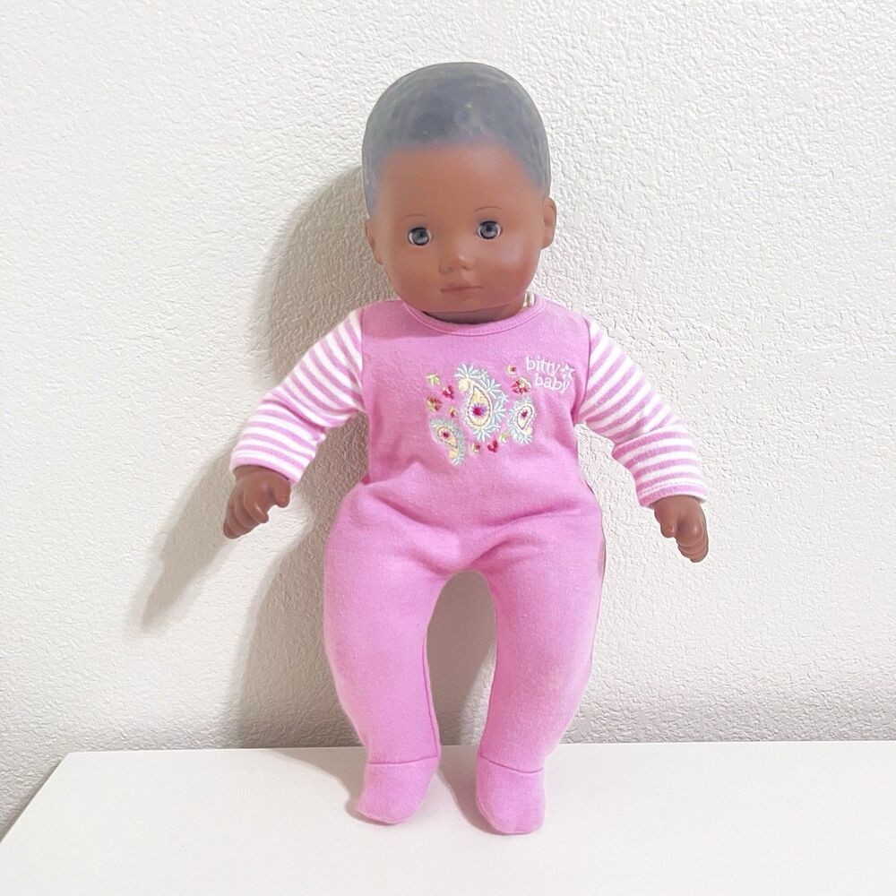 American Girl Bitty Baby African American Baby Doll Black Hair Brown Eyes